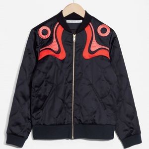 NWT & Other Stories Navy Blue Orange Bomber Jacket